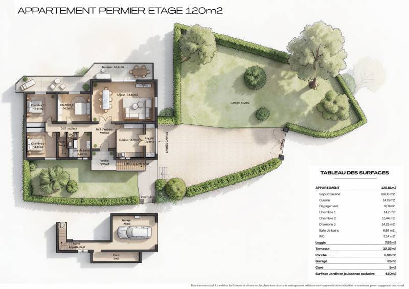 4 PIECES DERNIERE ETAGE